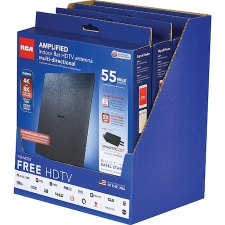 Rca Platinum Series Black 8.53 In. Amplified Flat Indoor Antenna ANT1560E1